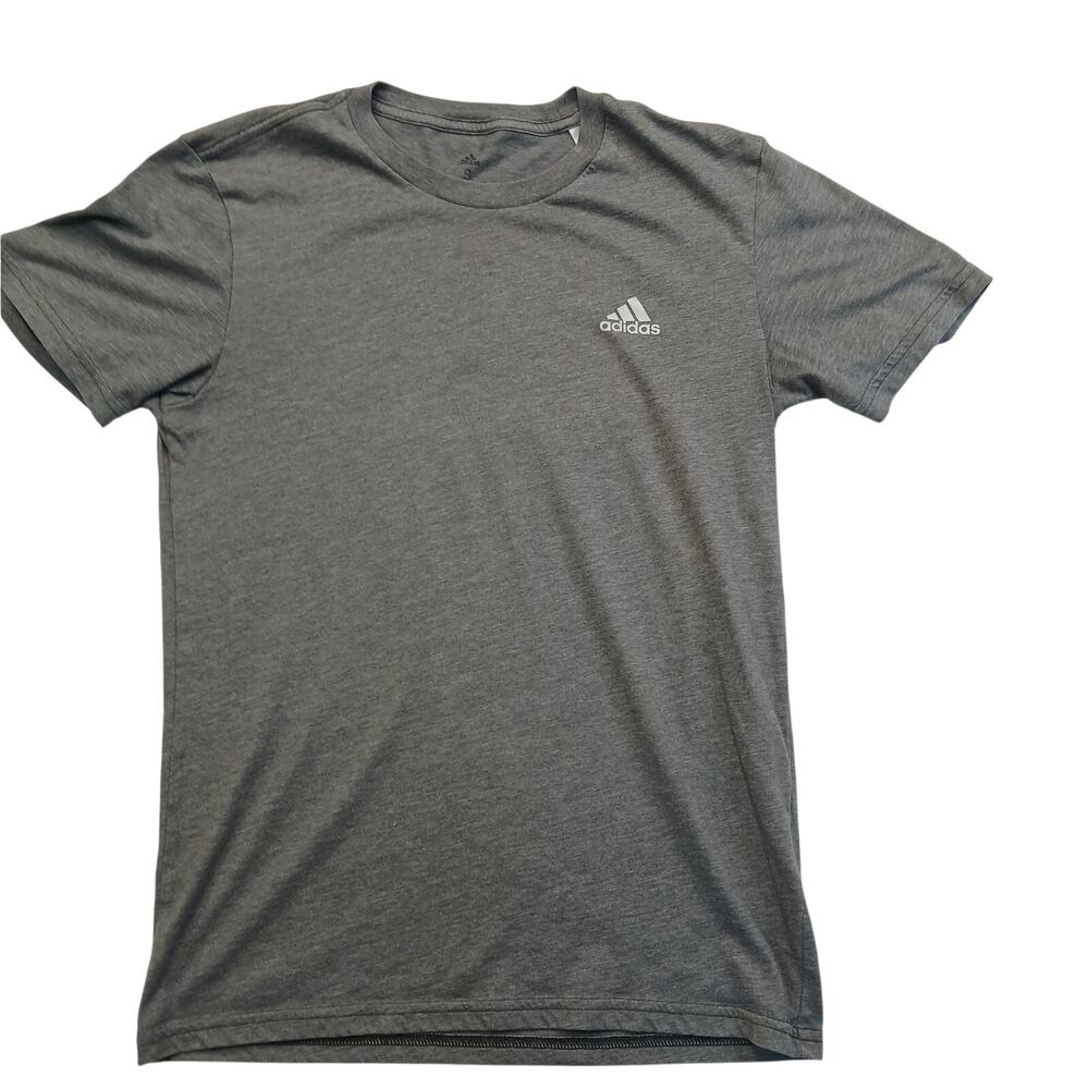 Adidas Mens Size Small Dark Heather Gray Short Sleeve T-Shirt
